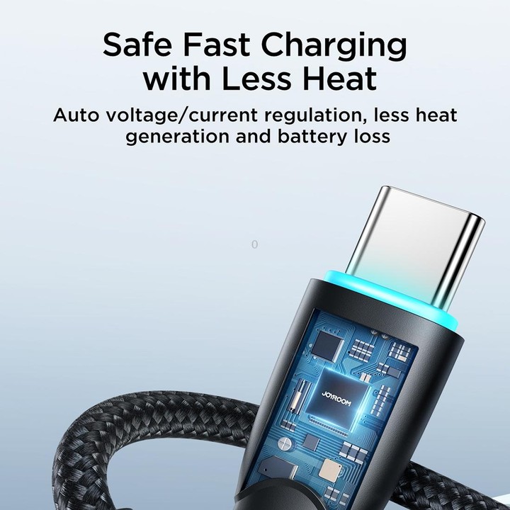 JOYROOM SA32-CC3 Starry Series 60W USB-C / Type-C to USB-C / Type-C Fast Charging Data Cable, Length:1m(Black)