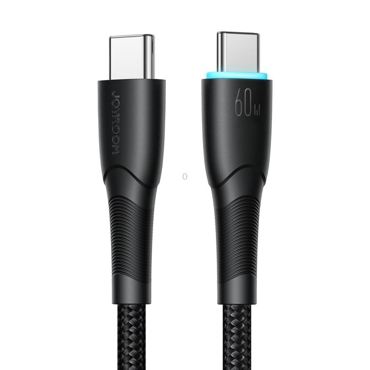 JOYROOM SA32-CC3 Starry Series 60W USB-C / Type-C to USB-C / Type-C Fast Charging Data Cable, Length:1m(Black)