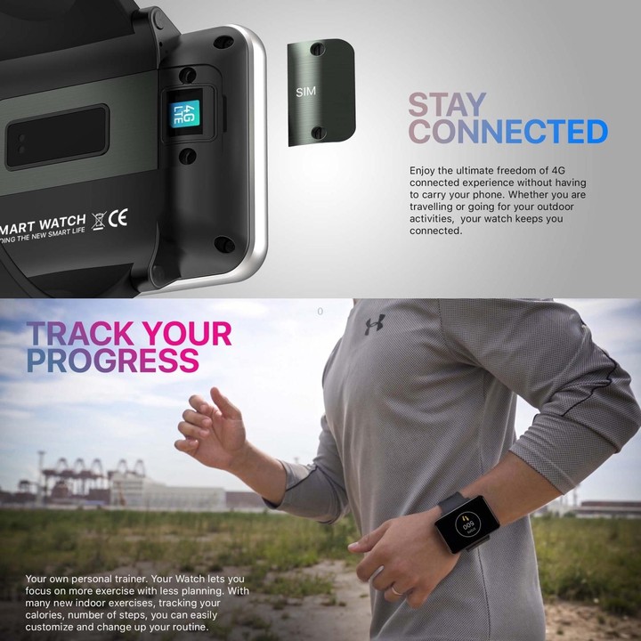 DM100 2.86 inch IPS Full Screen Smart Sport Watch, Support Independent Card Insertion / Multiple Sports Modes / Heart Rate Monit