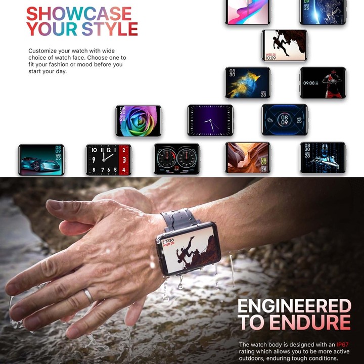 DM100 2.86 inch IPS Full Screen Smart Sport Watch, Support Independent Card Insertion / Multiple Sports Modes / Heart Rate Monit