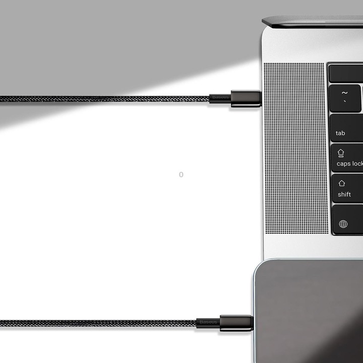 Baseus Tungsten Gold Series 100W USB-C / Type-C to USB-C / Type-C Fast Charging Data Cable, Length:1m(Black)