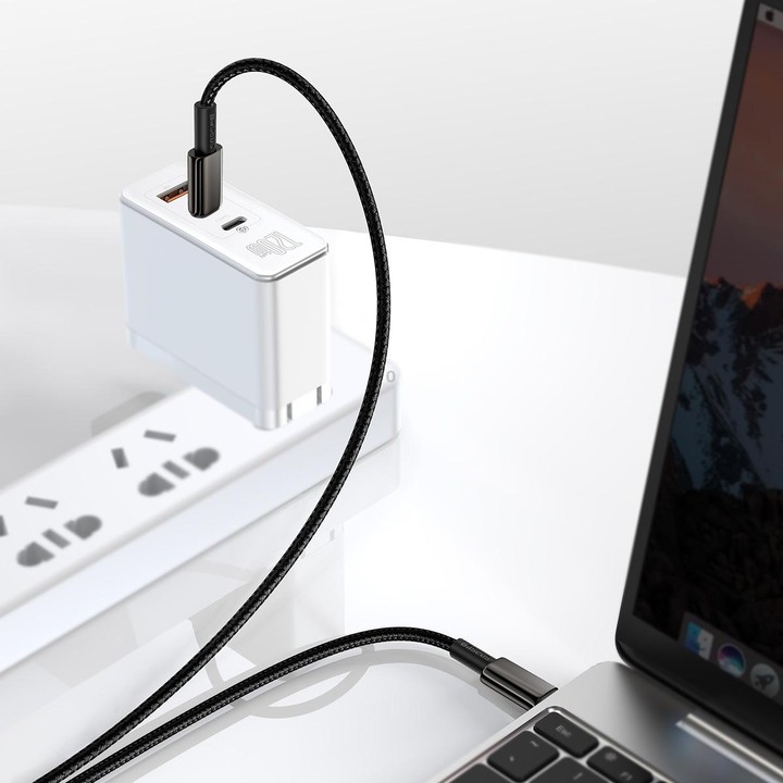 Baseus Tungsten Gold Series 100W USB-C / Type-C to USB-C / Type-C Fast Charging Data Cable, Length:1m(Black)