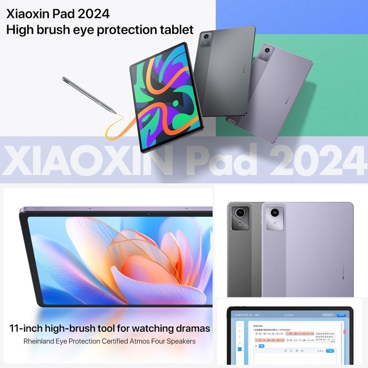 Lenovo Xiaoxin Pad 2024 11 inch WiFi Tablet, 6GB+128GB, Android 13, Qualcomm Snapdragon 685 Octa Core, Support Face Identificati