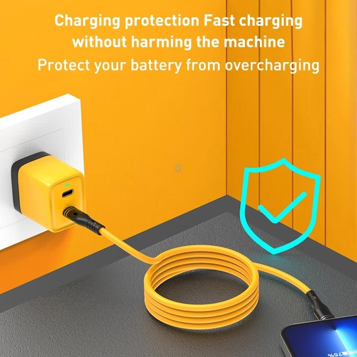 USB to Micro USB Liquid Silicone Charging Data Cable, Length: 1.2m(Yellow)