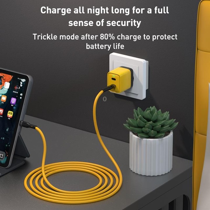 USB to Micro USB Liquid Silicone Charging Data Cable, Length: 1.2m(Yellow)