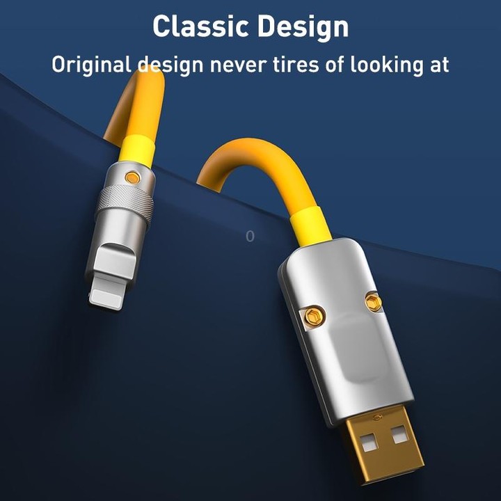 XJ-U101 USB-C / Type-C to USB-C / Type-C Spring Charging Data Cable, Length: 1.5m(Yellow)