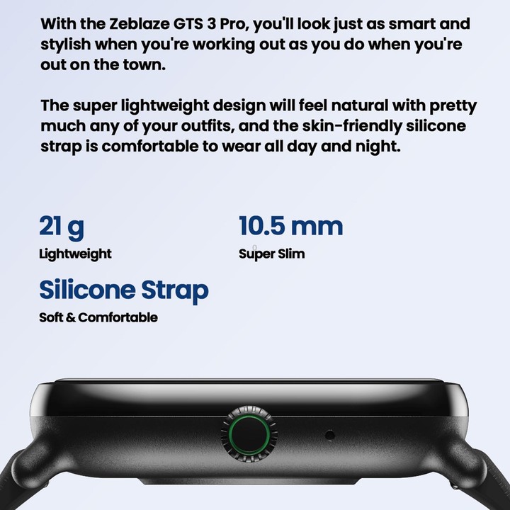 Zeblaze GS 3 Pro IP68 1.97inch HD Fitness Smart Watch(White)