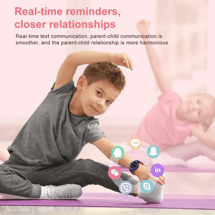 HT19 1.2 inch Round Screen IP68 Children Smart Watch, Support Sleep Monitoring(Black)