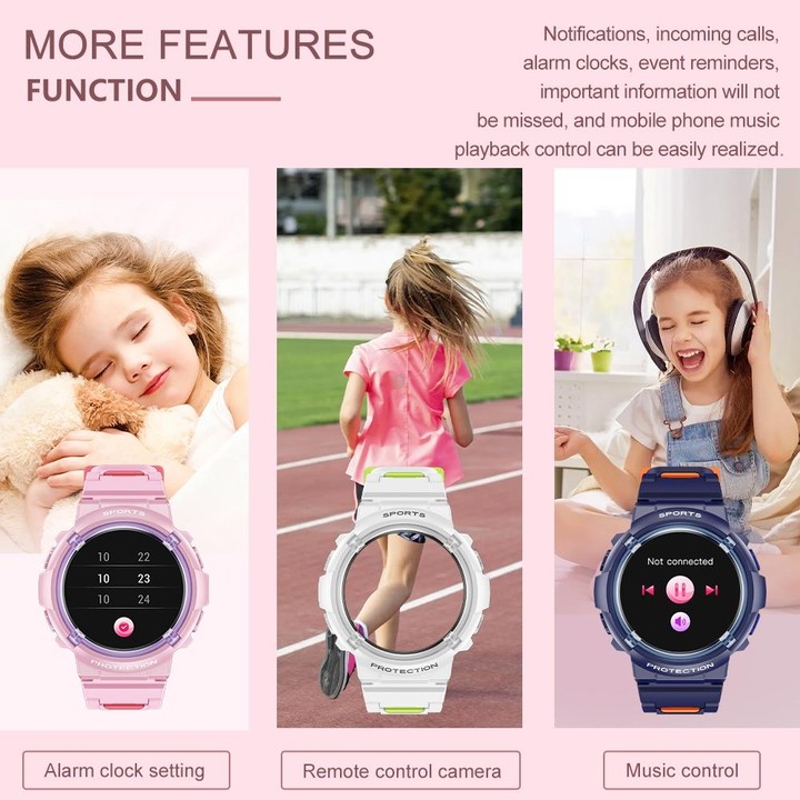 HT19 1.2 inch Round Screen IP68 Children Smart Watch, Support Sleep Monitoring(Blue)