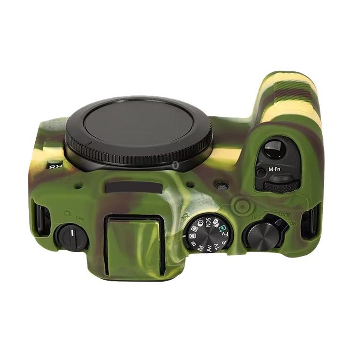 For Canon EOS R8 Soft Silicone Protective Case(Camouflage)