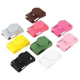 For Canon PowerShot G7 X Mark II / G7X2 Soft Silicone Protective Case with Lens Cover(Pink)