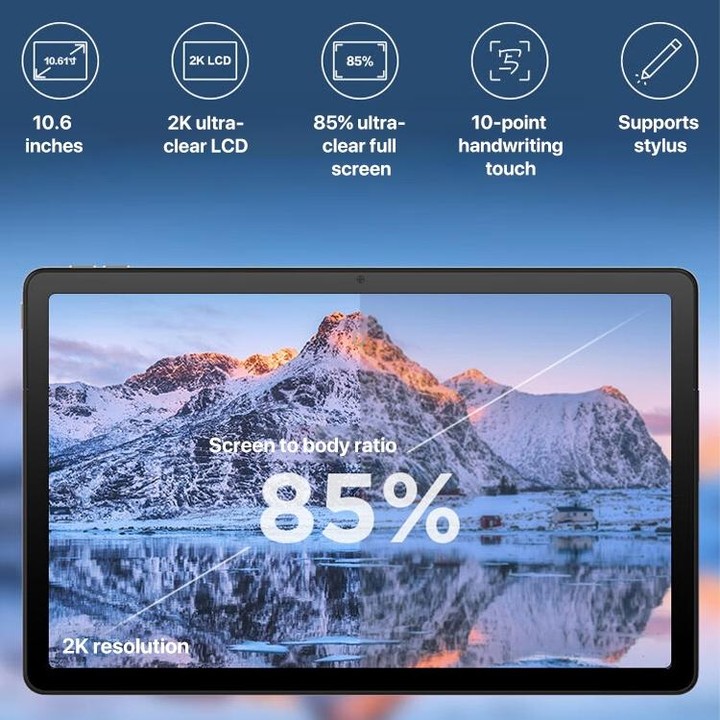 Lenovo K10 Pro 10.6 inch 4G LTE Tablet, 6GB+128GB, Android 12, Qualcomm 6225 Octa Core, Support Face Identification(Grey)