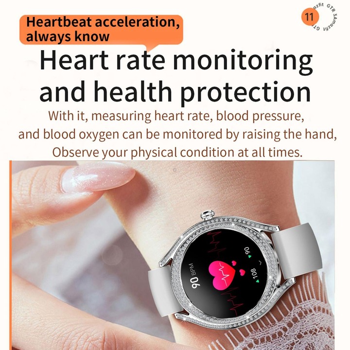 V66 1.28inch BT5.0 Smart Watch Support Heart Rate/ Sleep Detection, Style:Silicone Strap(Black)