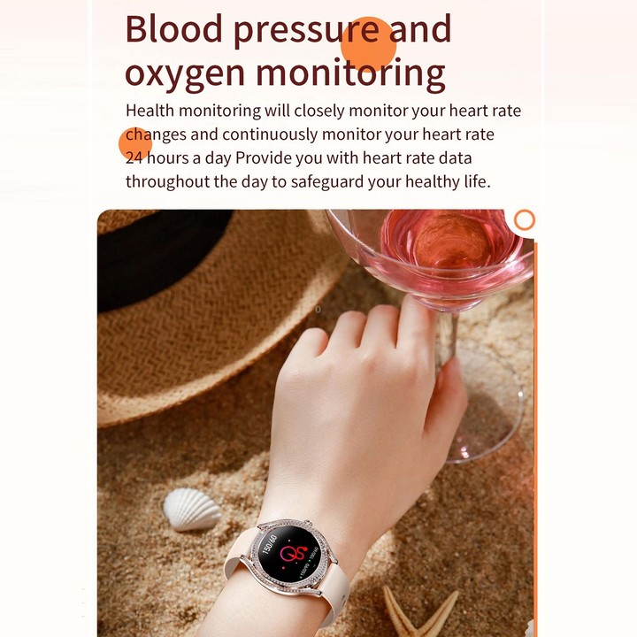 V66 1.28inch BT5.0 Smart Watch Support Heart Rate/ Sleep Detection, Style:Silicone Strap(Black)