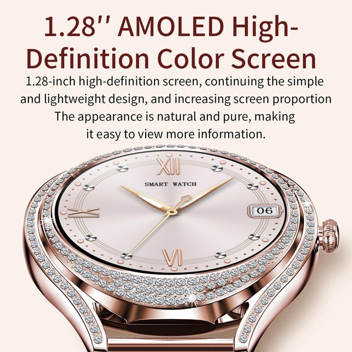 V66 1.28inch BT5.0 Smart Watch Support Heart Rate/ Sleep Detection, Style:Silicone Strap(Silver)