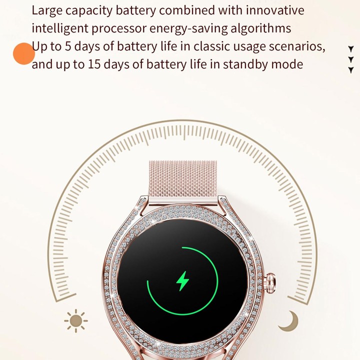 V66 1.28inch BT5.0 Smart Watch Support Heart Rate/ Sleep Detection, Style:Silicone Strap(Silver)
