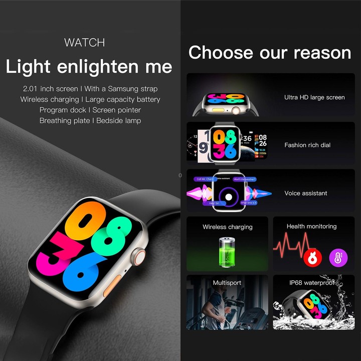 Q9 Smart Bracelet, 2.01 inch Waterproof Smart Watch, BT Call / Heart Rate / Blood Pressure / Blood Oxygen(Black Gold)