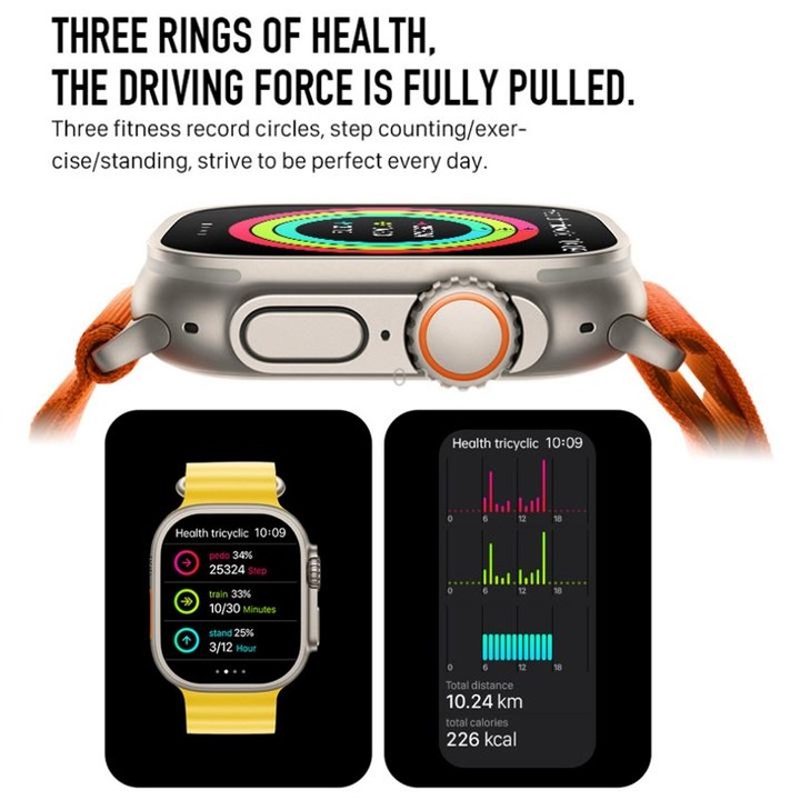 S800 Ultra Max Smart Bracelet, 1.5 inch Silicone Band Smart Watch, Bluetooth Call / Heart Rate / Blood Pressure / Blood Oxygen(B
