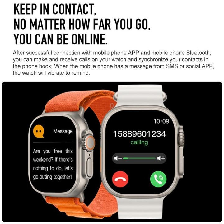 S800 Ultra Max Smart Bracelet, 1.5 inch Silicone Band Smart Watch, Bluetooth Call / Heart Rate / Blood Pressure / Blood Oxygen(B