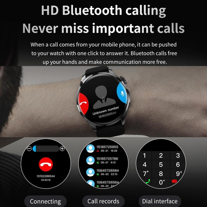 TM05 Pro Smart Bracelet, 1.46 inch Silicone Band IP67 Waterproof Smart Watch, Bluetooth Call / Heart Rate / Blood Pressure / Blo