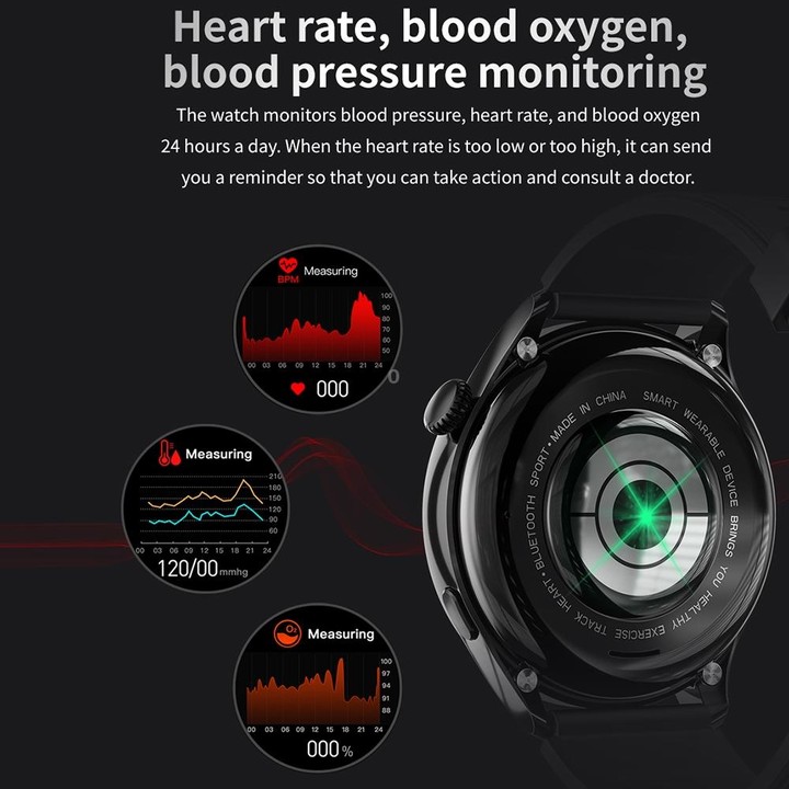 TM05 Pro Smart Bracelet, 1.46 inch Leather Band IP67 Waterproof Smart Watch, Bluetooth Call / Heart Rate / Blood Pressure / Bloo
