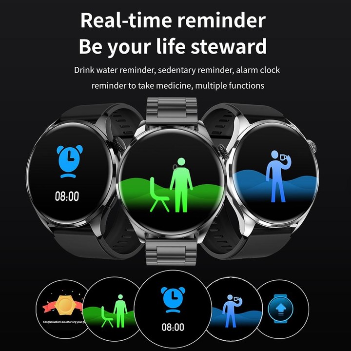 TM05 Pro Smart Bracelet, 1.46 inch Leather Band IP67 Waterproof Smart Watch, Bluetooth Call / Heart Rate / Blood Pressure / Bloo