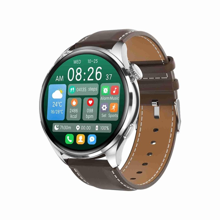 TM05 Pro Smart Bracelet, 1.46 inch Leather Band IP67 Waterproof Smart Watch, Bluetooth Call / Heart Rate / Blood Pressure / Bloo