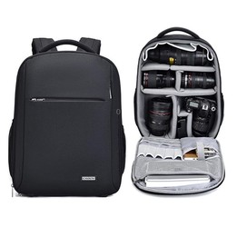 CADeN W9 Travel Lens Pouch Bag Drone Camera Backpack Bag(Black)
