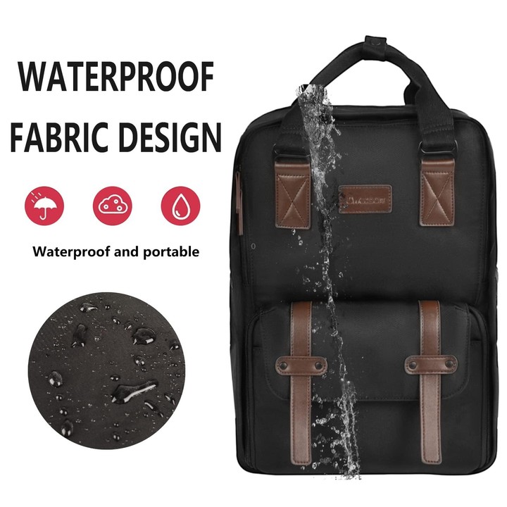 Cwatcun D78 Camera Laptop Backpack Bag With Detachable Insert Camera Case(Black)