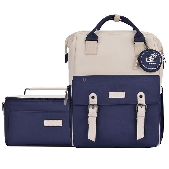 Cwatcun D87 Color Matching Camera Backpack Large Capacity Photography Bag, Size:38 x 31 x 20cm Small(Blue)