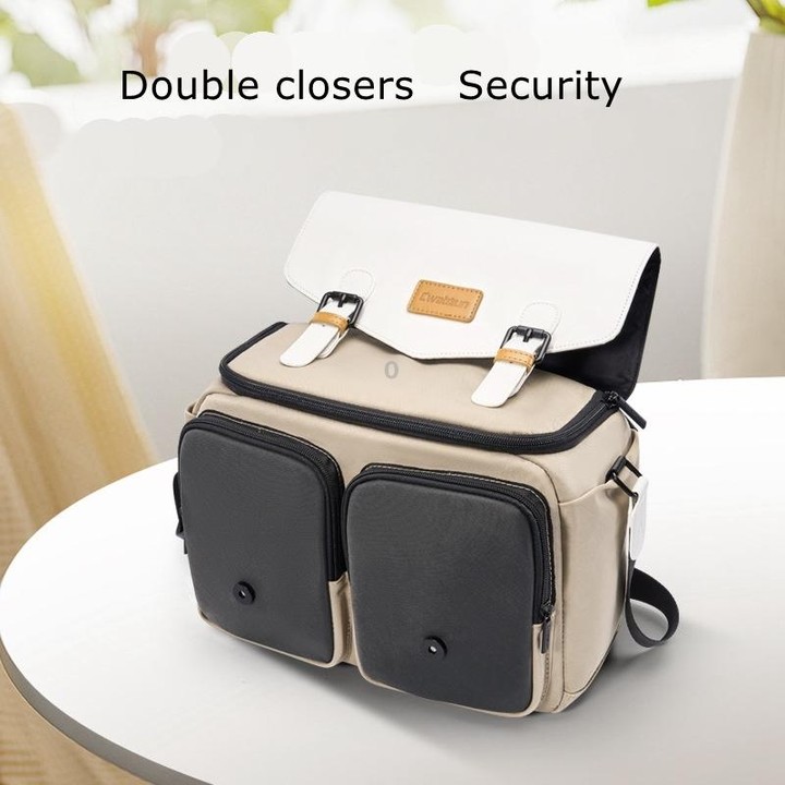 Cwatcun D99 Contrast Color Single Shoulder Camera Bag Outdoor Camera Bag Professional Crossbody Handbag, Size:25.5 x 10.5 x 18cm