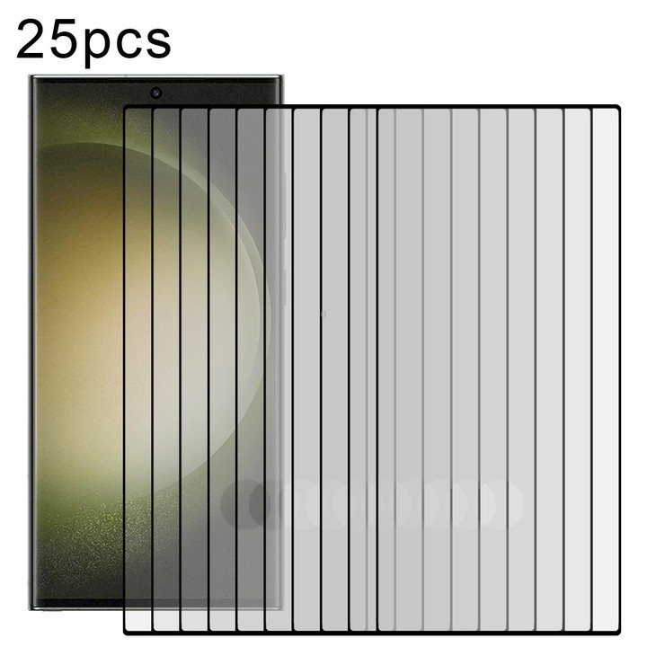 For Samsung Galaxy S23 Ultra 5G 25pcs Full Glue Screen Tempered Glass Film, Support Fingerprint Unlocking