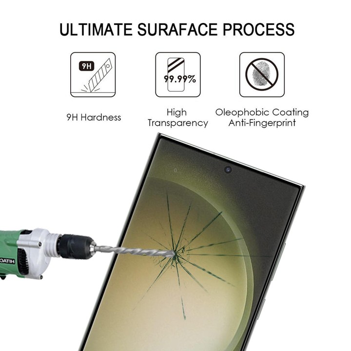 For Samsung Galaxy S23 Ultra 5G 25pcs Full Glue Screen Tempered Glass Film, Support Fingerprint Unlocking