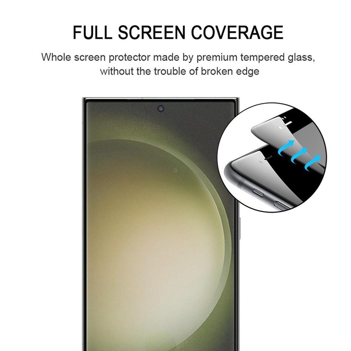For Samsung Galaxy S23 Ultra 5G 25pcs Full Glue Screen Tempered Glass Film, Support Fingerprint Unlocking