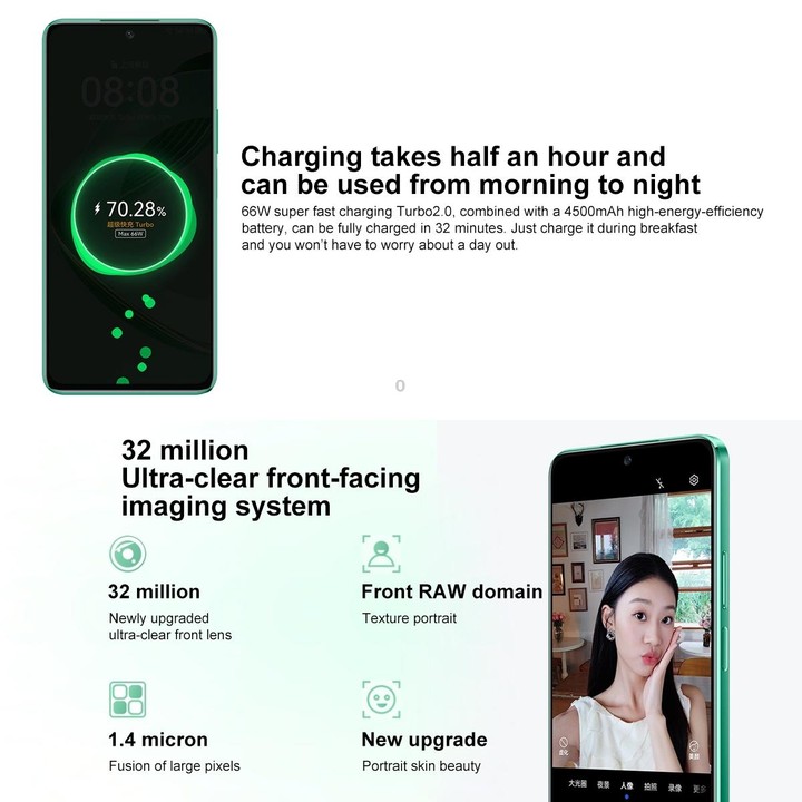 HUAWEI nova 11 SE, 512GB, Screen Fingerprint Identification, 6.67 inch HarmonyOS 4.0 Qualcomm Snapdragon 680 Octa Core, Network: