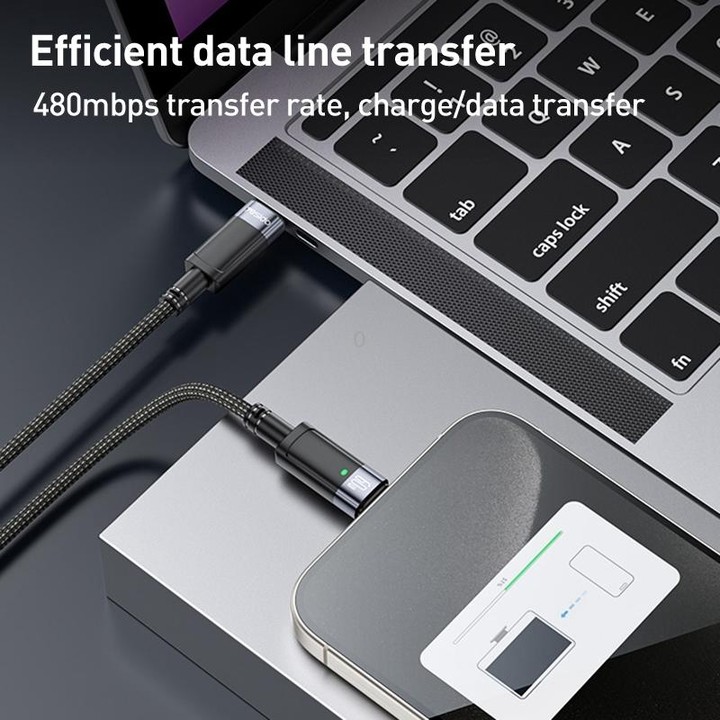 YESIDO CA160 1.2m 60W USB-C / Type-C to Type-C Auto Power-off Charging Cable(Black)