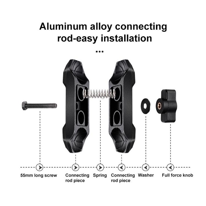 RUIGPRO Crab Clamp Action Camera Bracket 1/4 Ball Head Mount with Rod