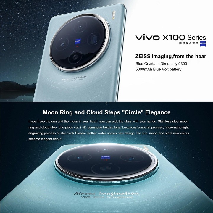 vivo X100, 16GB+512GB, Face ID / Fingerprint Identification, 6.78 inch Android 14 OriginOS 4 Dimensity 9300 Octa Core 3.25GHz, O