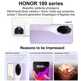 Honor 100 Pro, 16GB+1TB, Screen Fingerprint Identification, 6.78 inch MagicOS 7.2 Snapdragon 8 Gen 2 Octa Core up to 3.19GHz, Ne
