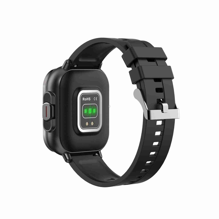 D8 2.01 inch 2 in 1 Bluetooth Earphone Silicone Band Smart Watch, Support Health Monitoring / NFC(Black)