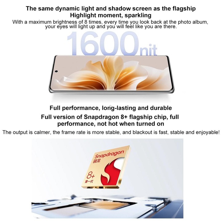 OPPO Reno11 Pro, 12GB+512GB, Screen Fingerprint, 6.74 inch ColorOS 14 Qualcomm Snapdragon 8+ Gen 1 Octa Core up to 3.2GHz, NFC,