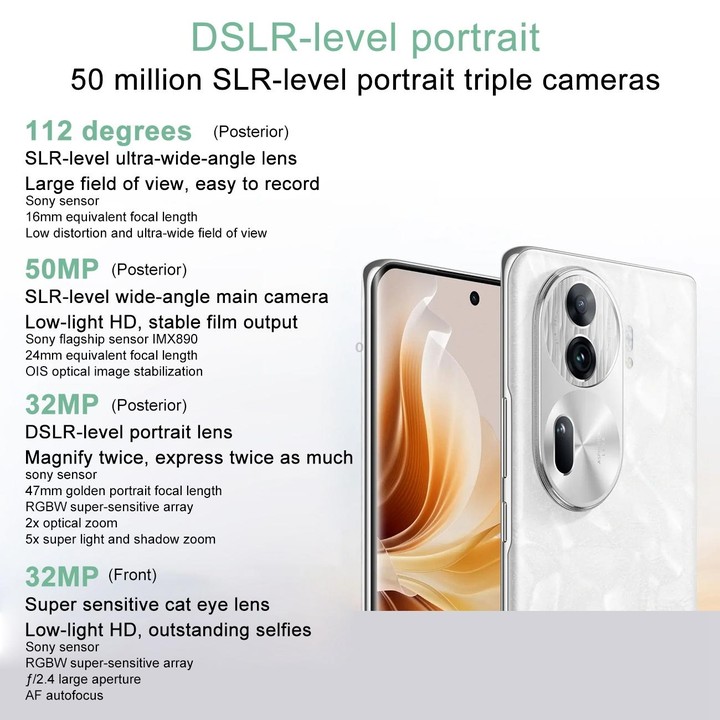 OPPO Reno11 Pro, 12GB+512GB, Screen Fingerprint, 6.74 inch ColorOS 14 Qualcomm Snapdragon 8+ Gen 1 Octa Core up to 3.2GHz, NFC,