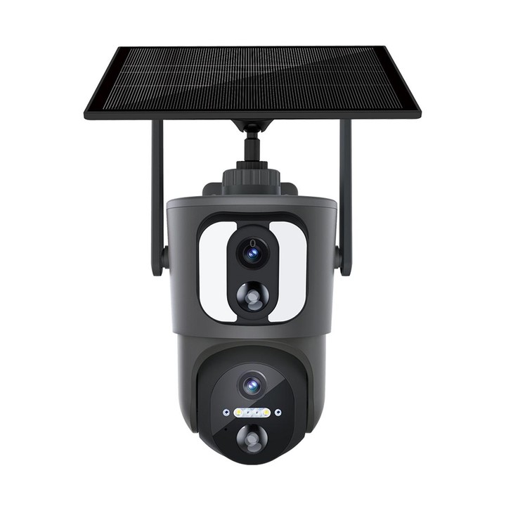 ESCAM QF390 2x2MP Binocular Solar WiFi Camera Supports Two-way Voice & Alarm Recording(Black)