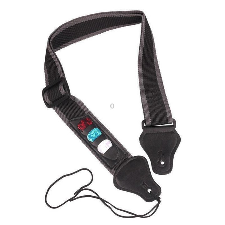 Folk Electric Acoustic Guitar Strap with 3 Picks, Random Color