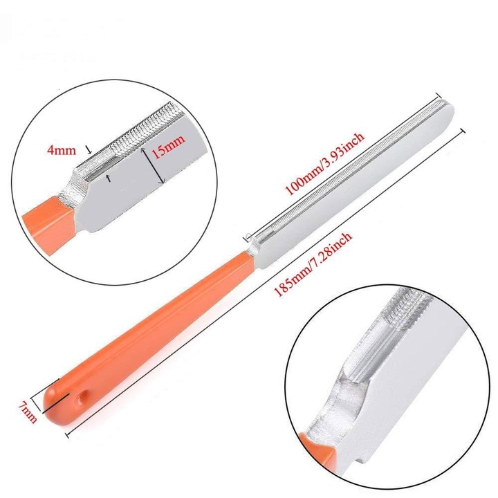 Guitar Neck Measuring Ruler Guitar Sharpening File Guitar Neck Notch Ruler Fret Polishing Pad