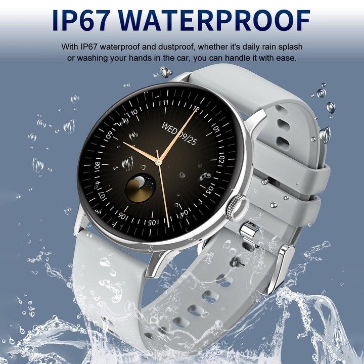 CY500 1.43 inch AMOLED Screen Smart Watch, BT Call / Heart Rate / Blood Pressure / Blood Oxygen(Silver)