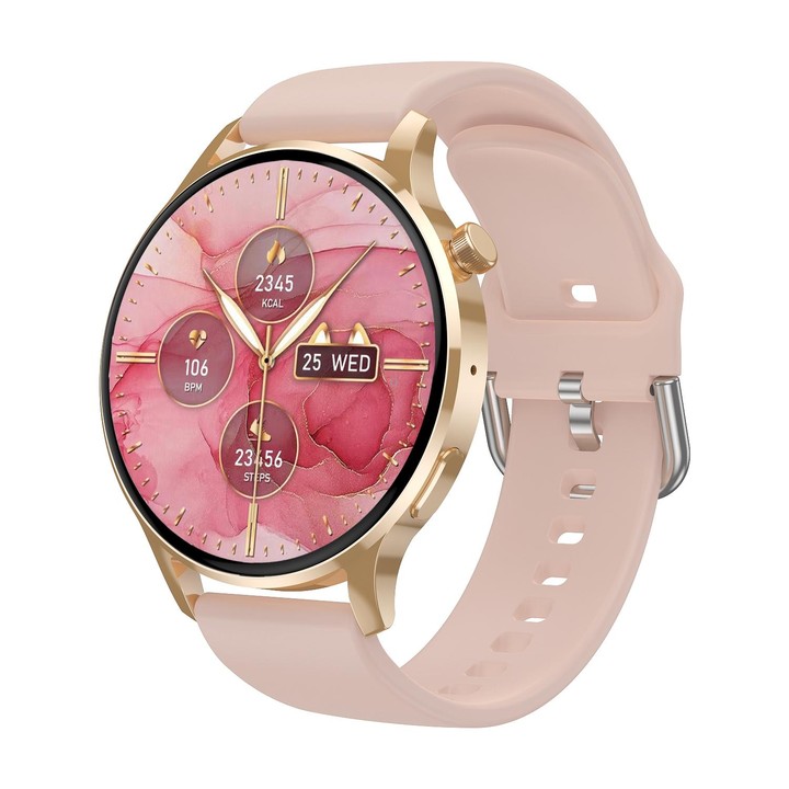 Watch3 Pro 1.3 inch AMOLED Screen Wireless Charging Smart Watch, Supports BT Call / NFC(Champagne)