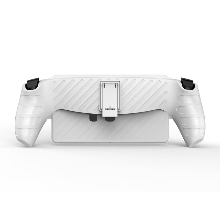 For Sony PlayStation Portal TPU Stripe Game Console Case with Holder(White)