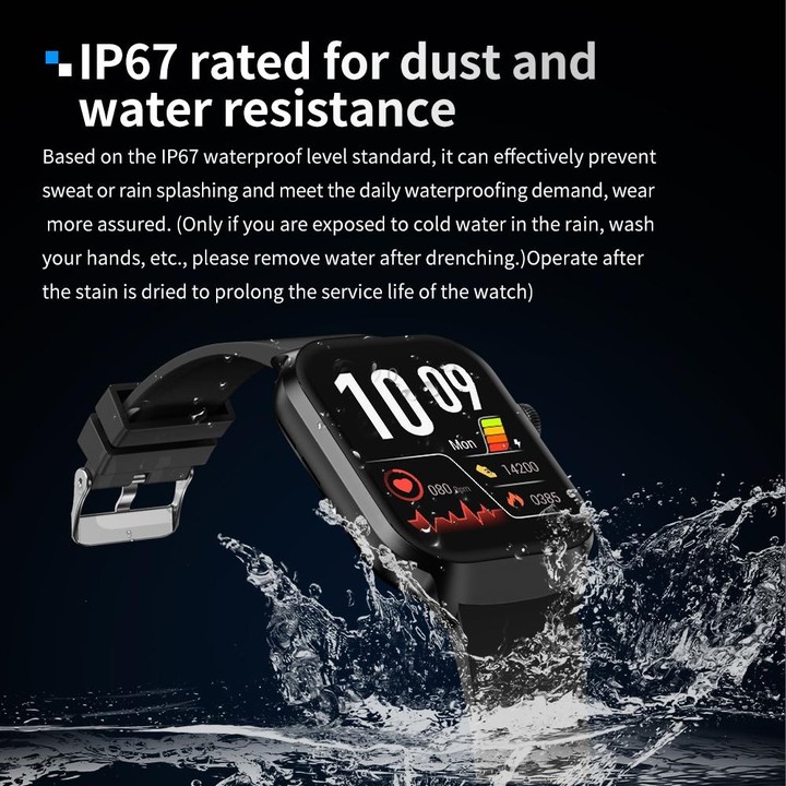 2.01 inch Leather Strap Bluetooth Call Smart Watch Support Heart Rate Monitoring / Non-invasive Blood Sugar(Black)