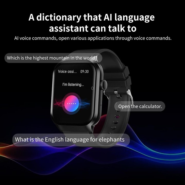 2.01 inch Leather Strap Bluetooth Call Smart Watch Support Heart Rate Monitoring / Non-invasive Blood Sugar(Brown)